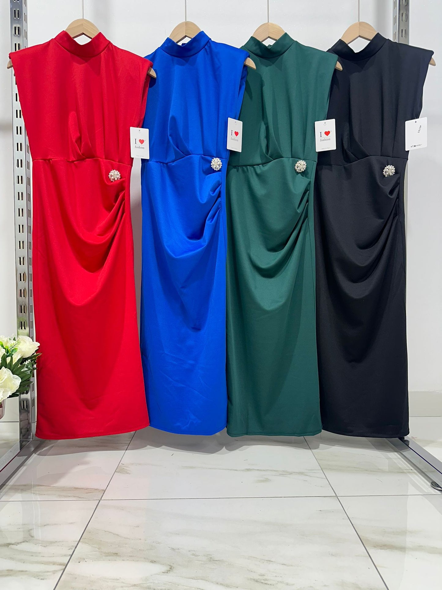 Abito in Tinta Unita di Colore Naturale