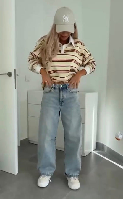 Maglia a Maniche Lunghe in Cotone Morbido