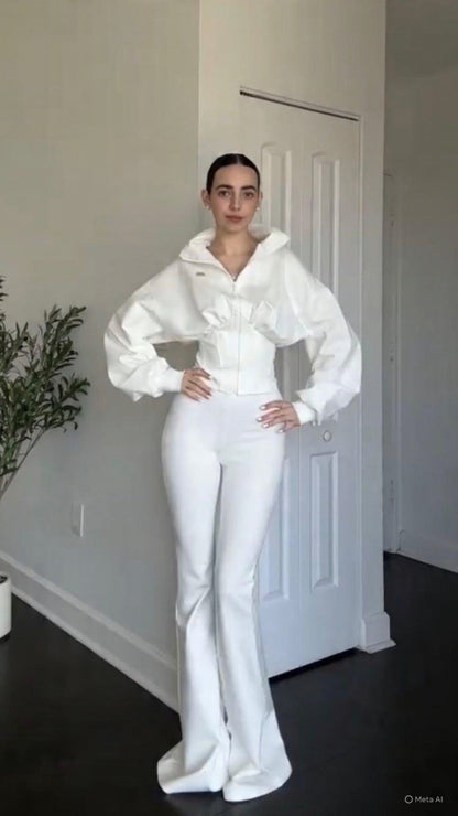 Completo elegante in tessuto pregiato