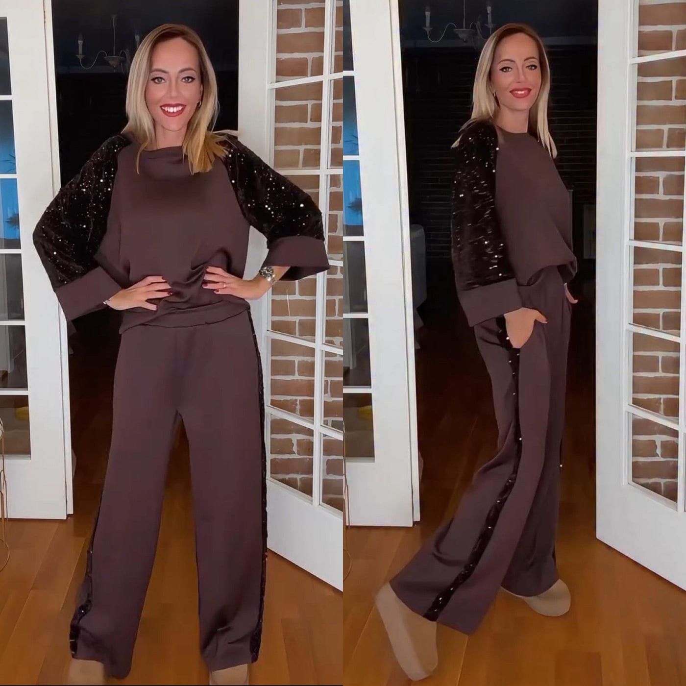 Coordinato Elegante in Tessuto Confortevole