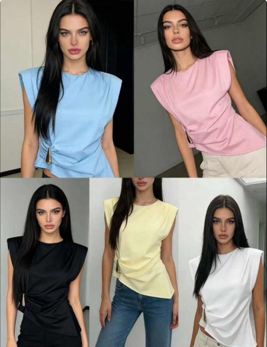 Top elegante in tessuto leggero