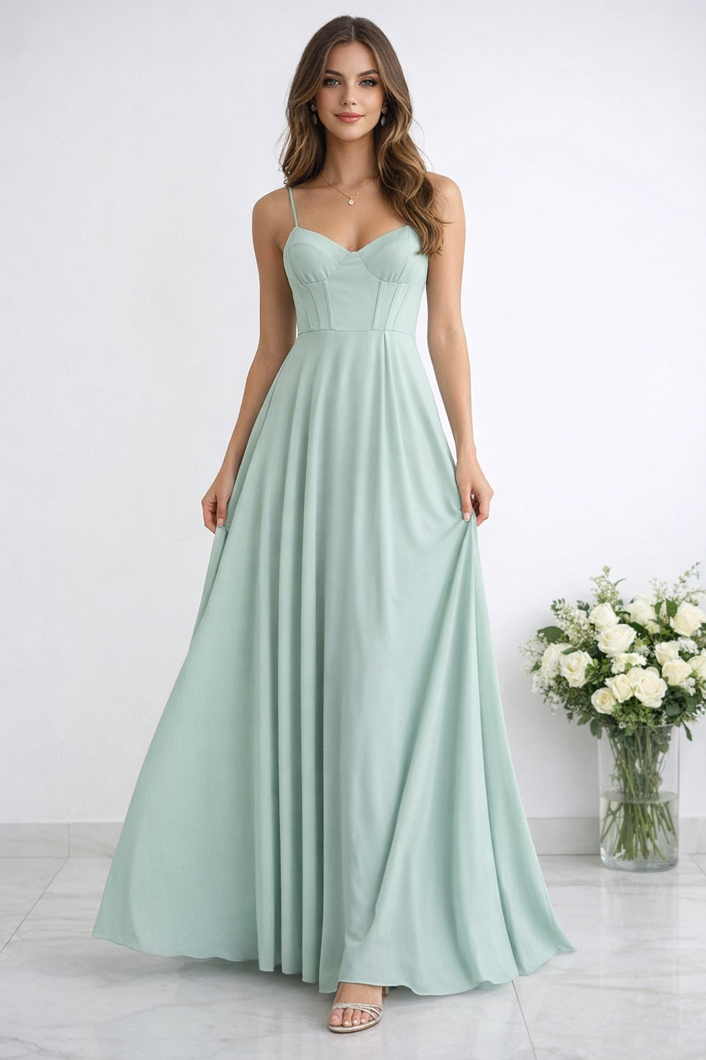 Abito elegante in tessuto leggero