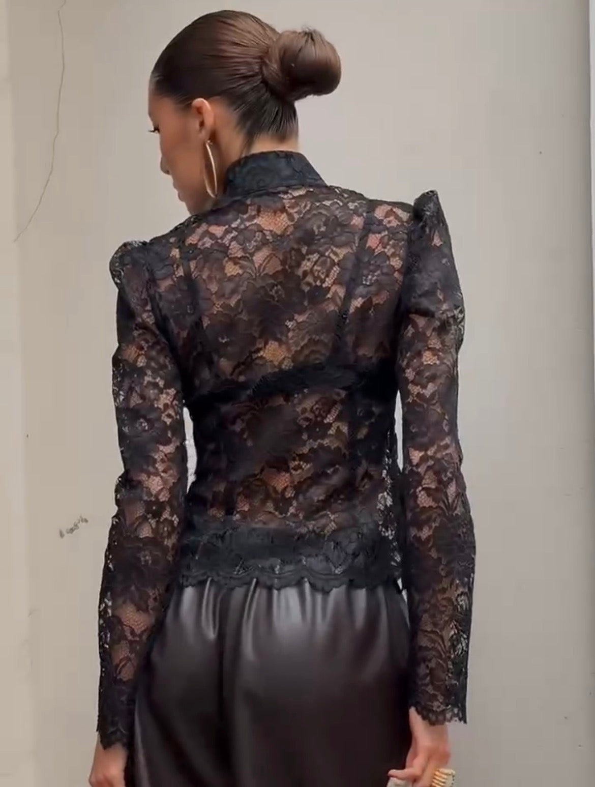 Camicia elegante in cotone a maniche lunghe