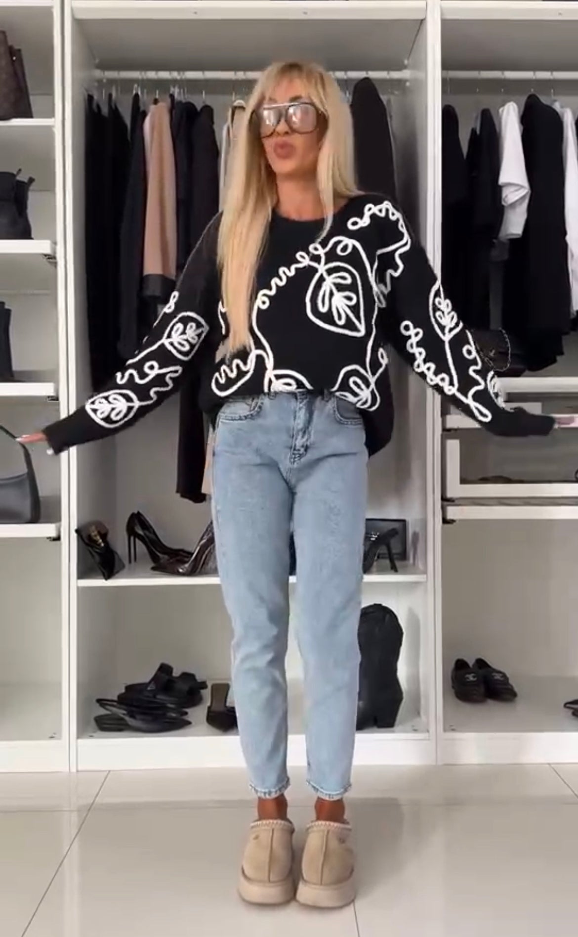 Maglione in Lana con Collo Alto
