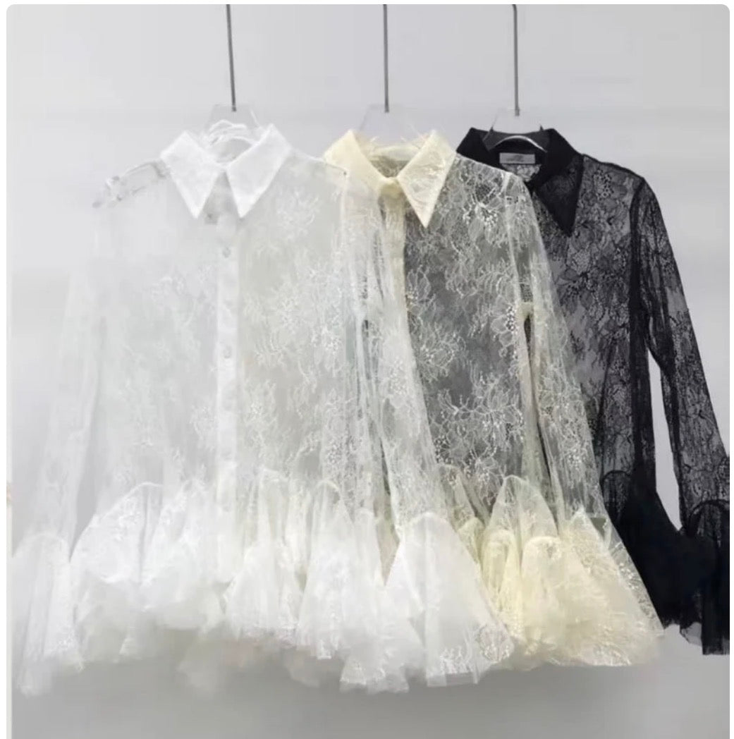 Camicia in cotone a maniche lunghe con colletto classico