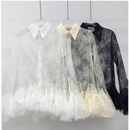 Camicia in cotone a maniche lunghe con colletto classico