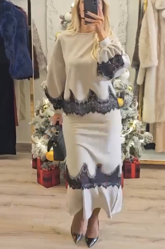 Completo elegante in tessuto pregiato