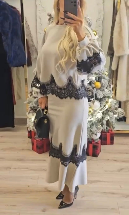 Completo elegante in tessuto pregiato