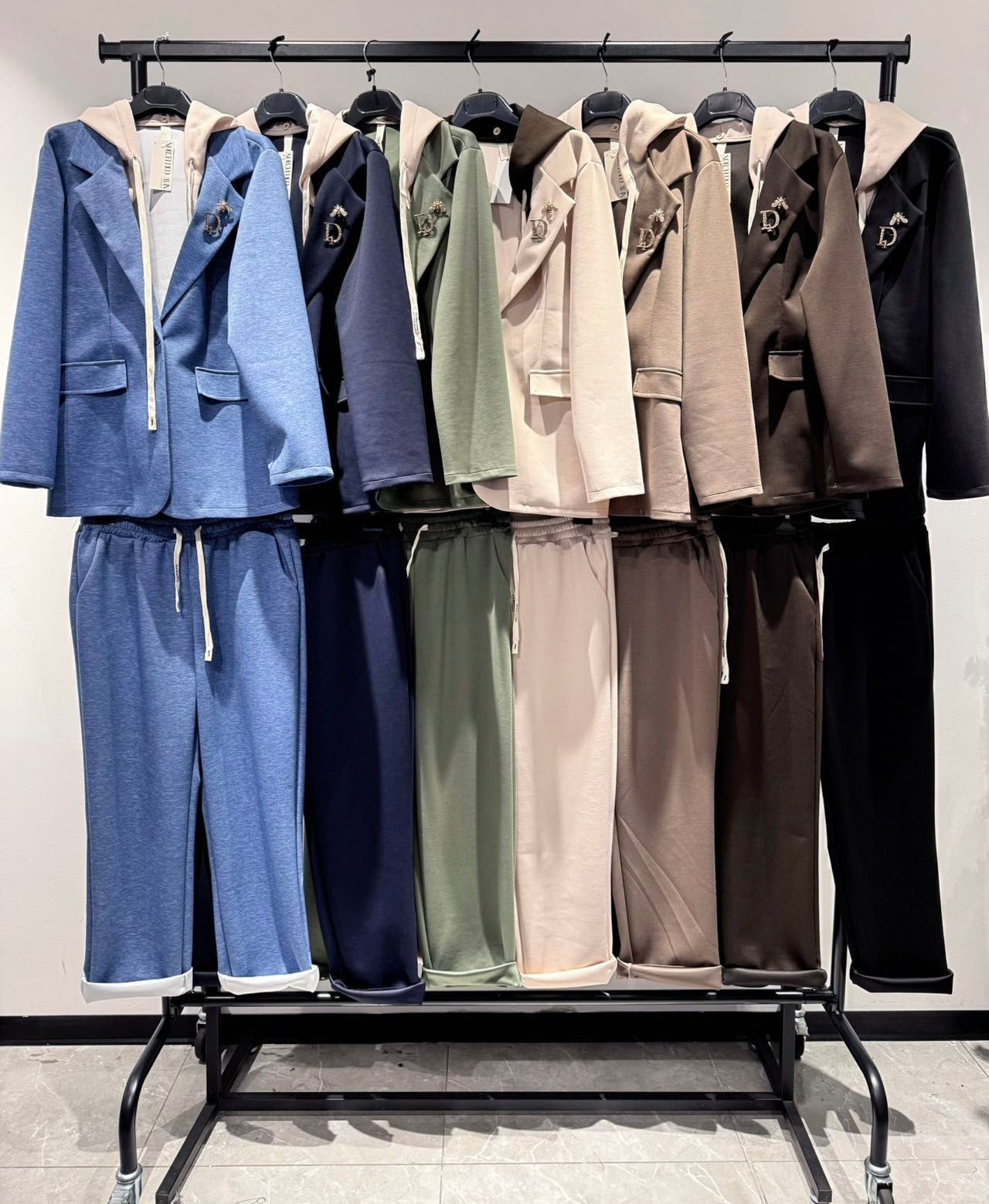 Coordinato in tessuto elegante