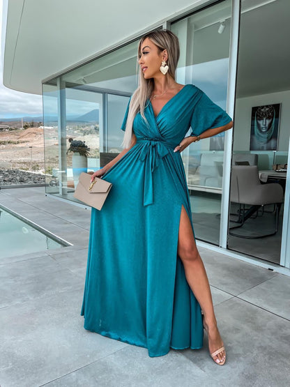 Abito Elegante in Turchese