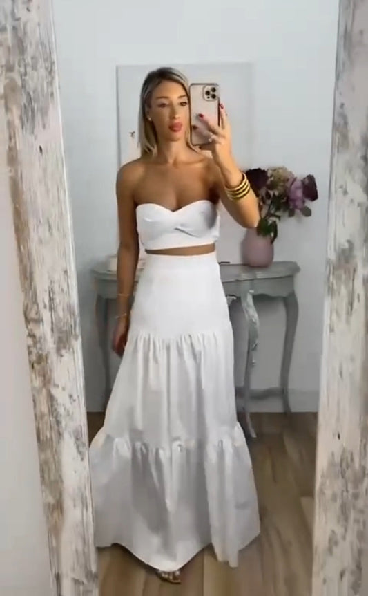 Completo elegante bianco