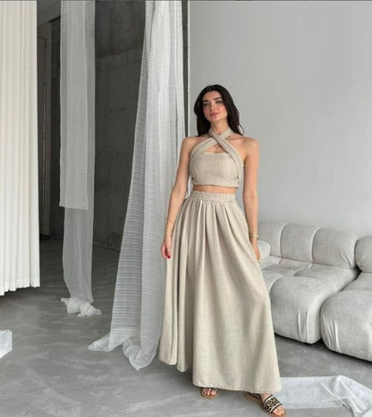 Completo Elegante in Tessuto di Alta Qualità