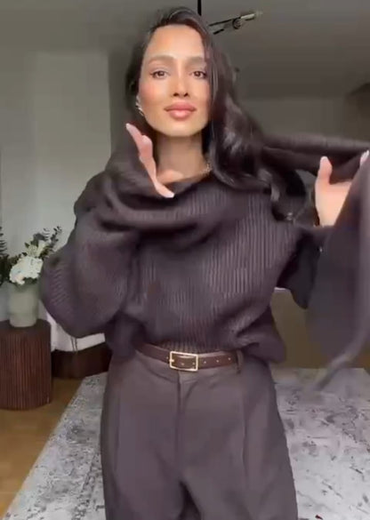 Maglia con Collo a Scialle