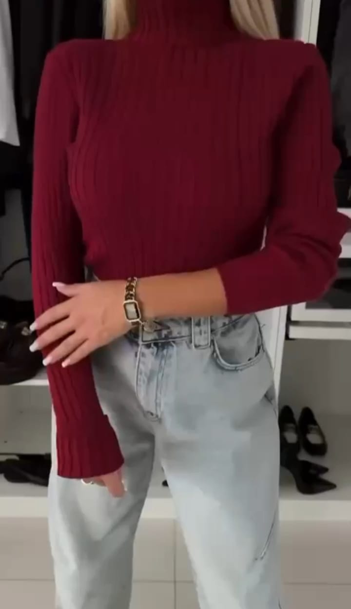 Maglia a Maniche Lunghe in Cotone