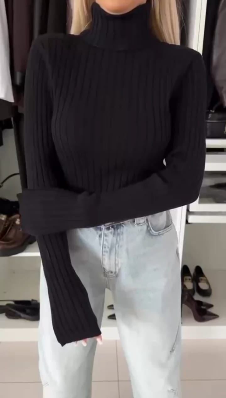 Maglia a Maniche Lunghe in Cotone