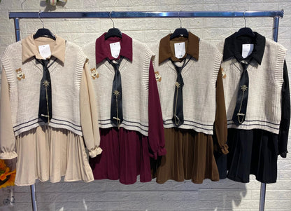 Completo elegante in tessuto leggero con dettagli raffinati